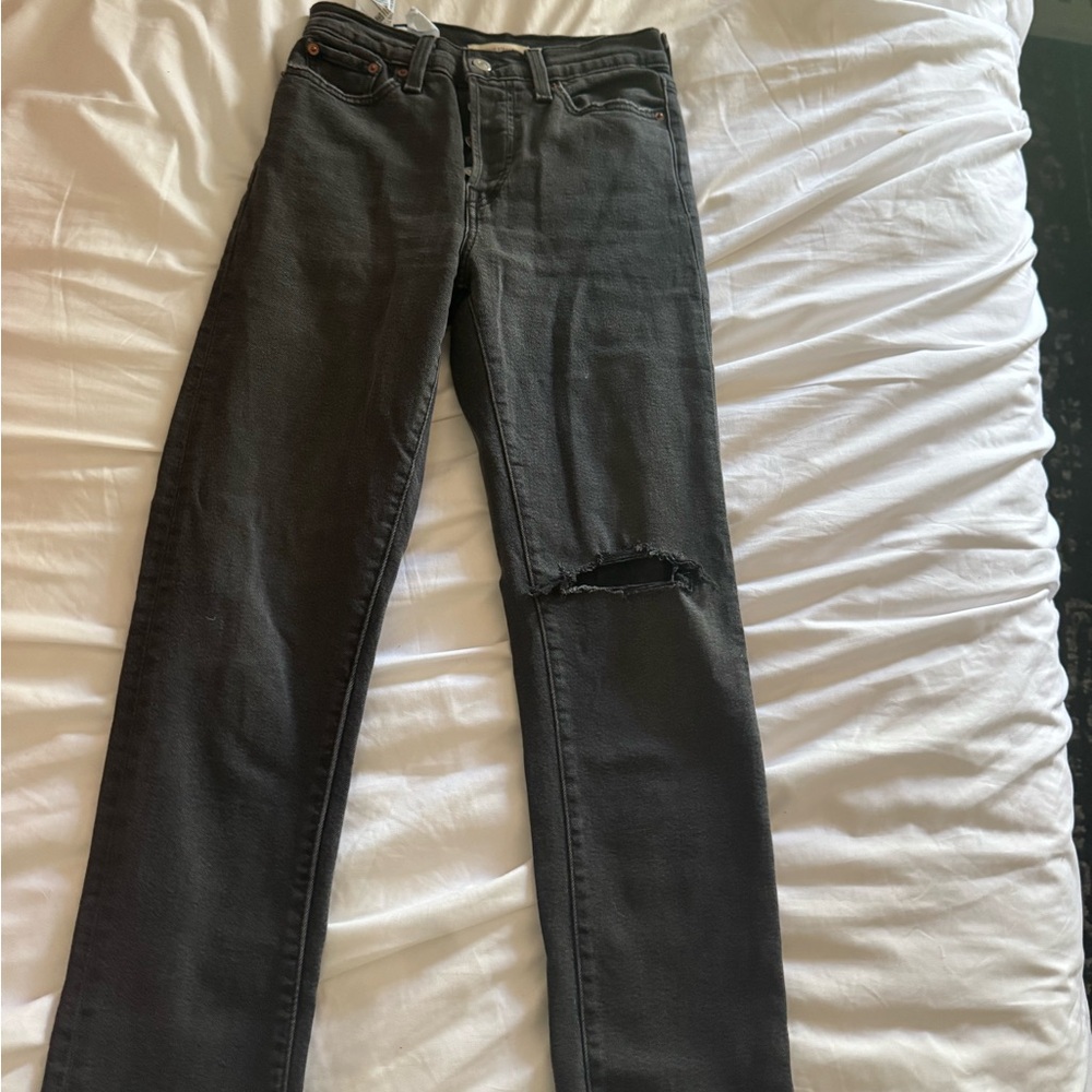 Levi's Dark Gray Straight Leg Women's Jeans